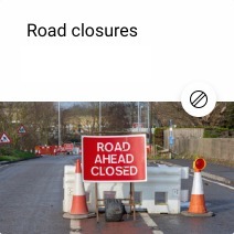 road closure warning