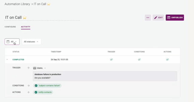 iluminr automation activity log